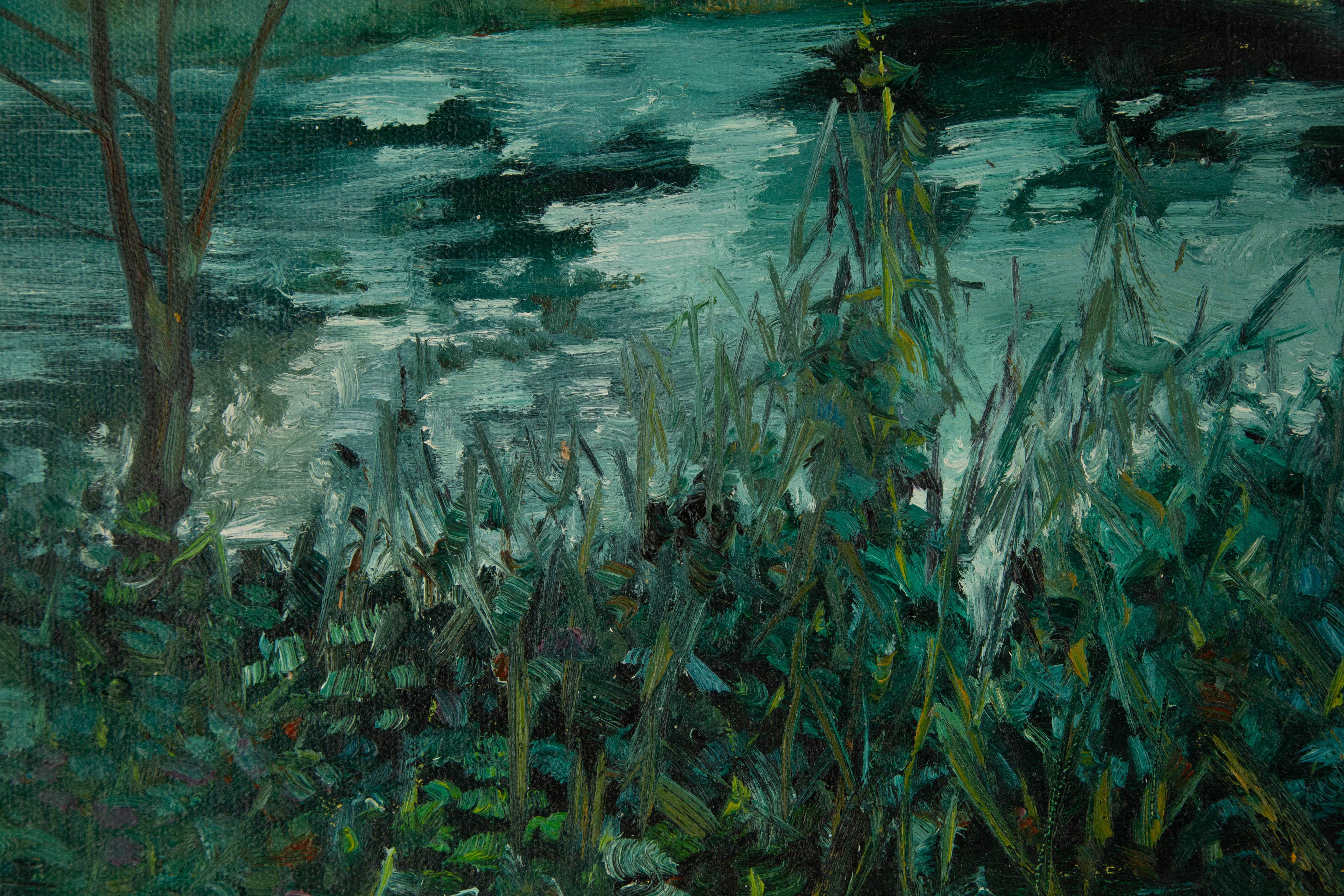 Guoqiang Ning Landschaft Original Ölgemälde 