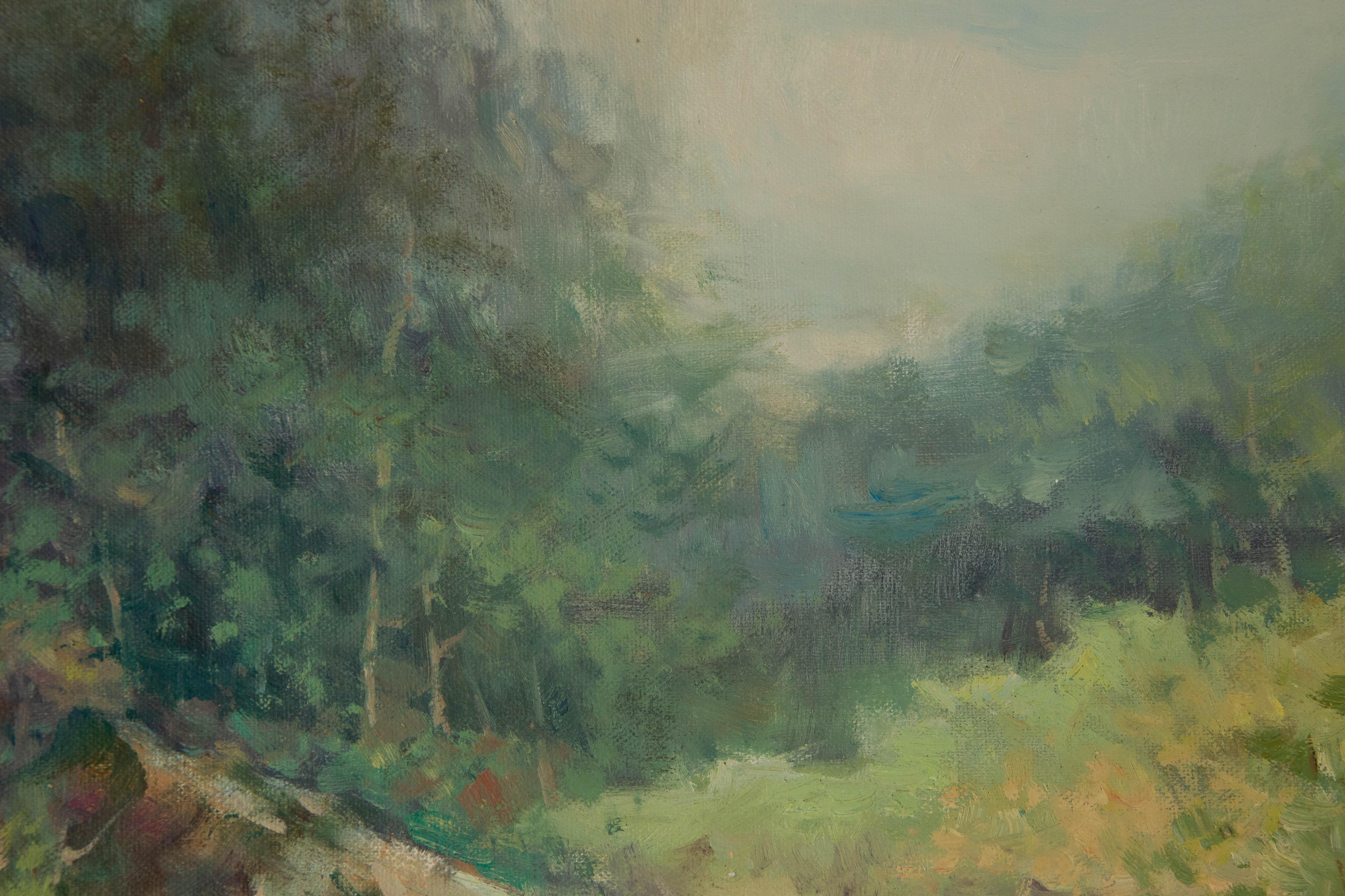 Original Ölgemälde „Brunnen II“, Guoqiang Ning Landschaft, Guoqiang Ning, Original im Angebot 1
