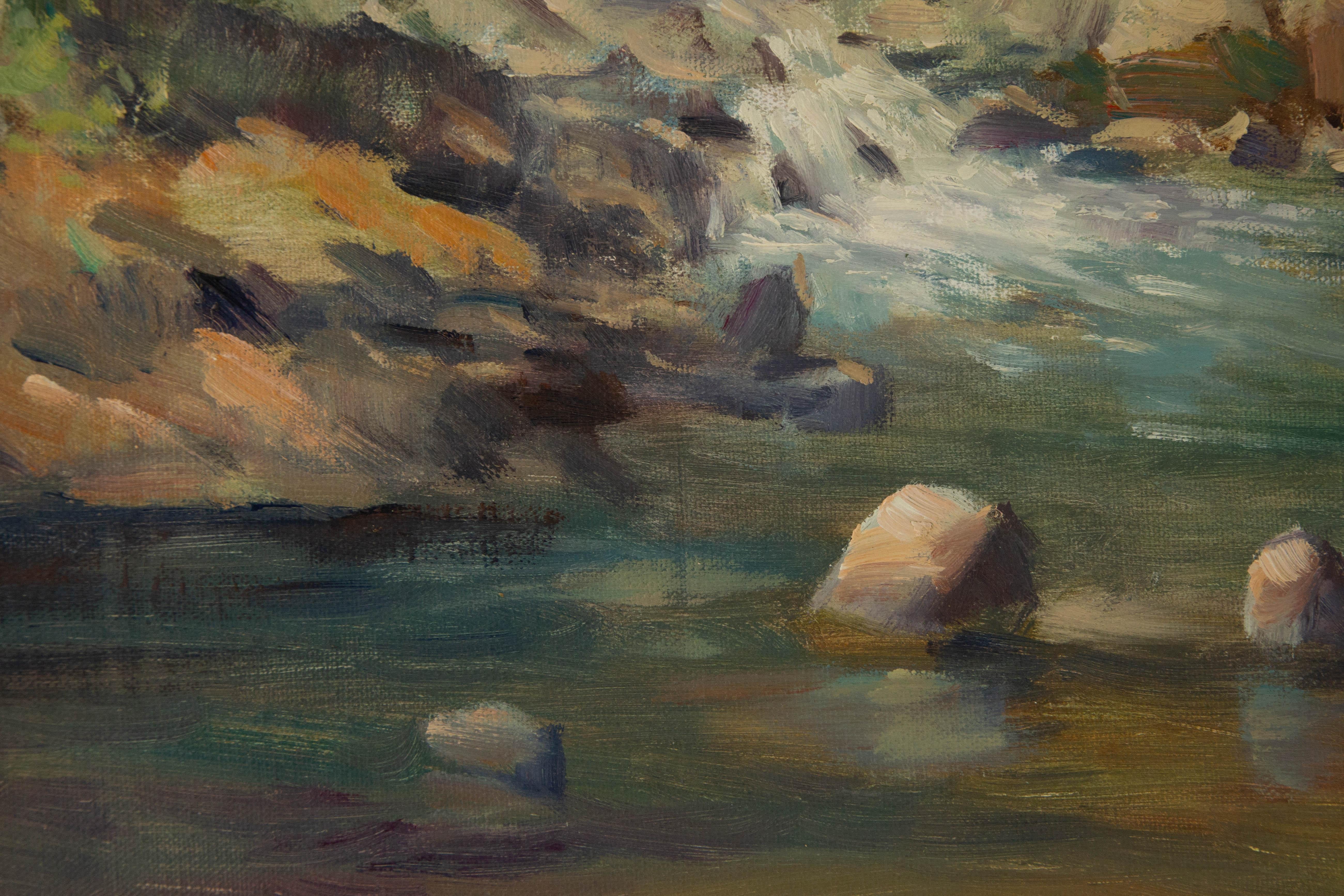 Original Ölgemälde „Brunnen II“, Guoqiang Ning Landschaft, Guoqiang Ning, Original im Angebot 2