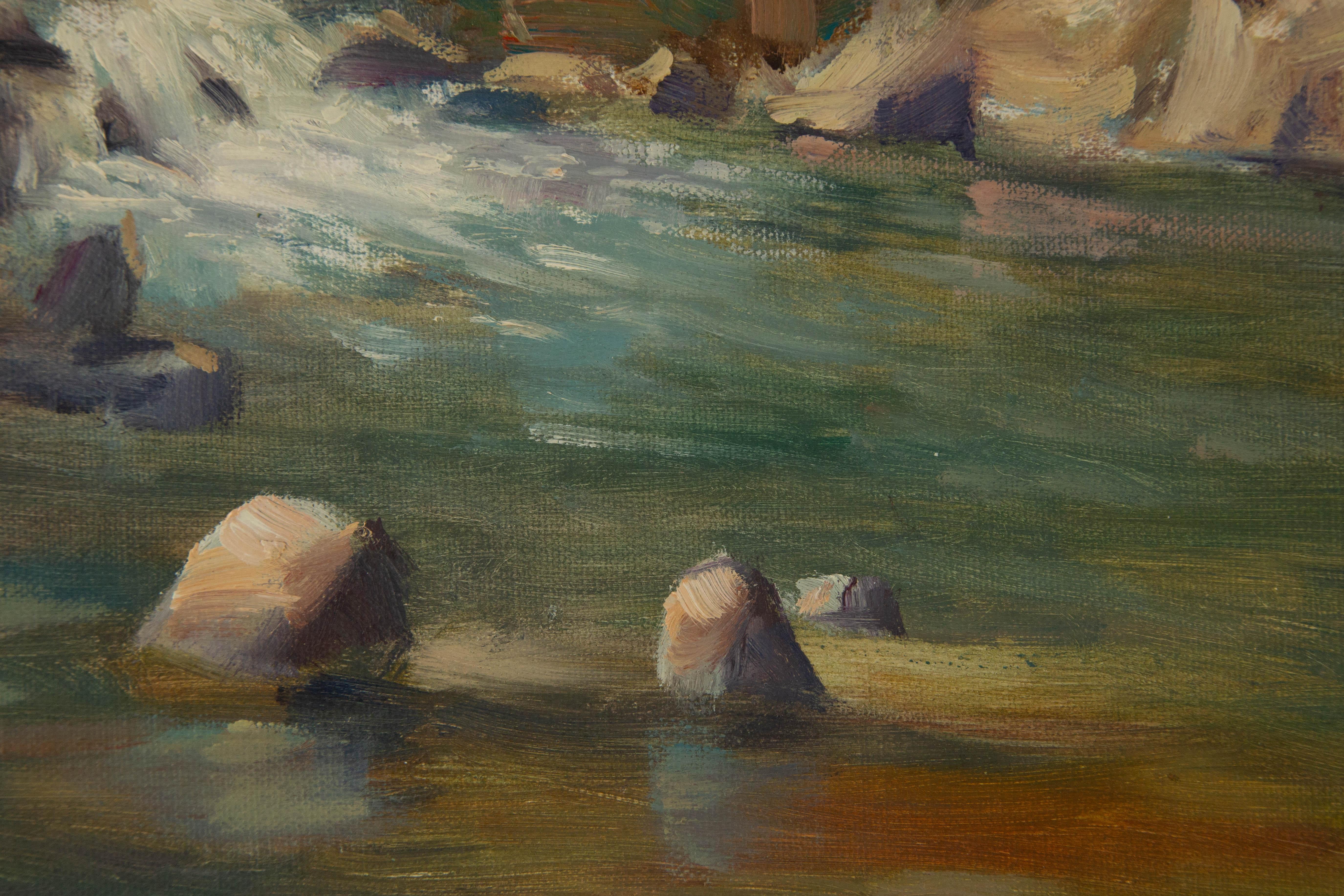 Original Ölgemälde „Brunnen II“, Guoqiang Ning Landschaft, Guoqiang Ning, Original im Angebot 6