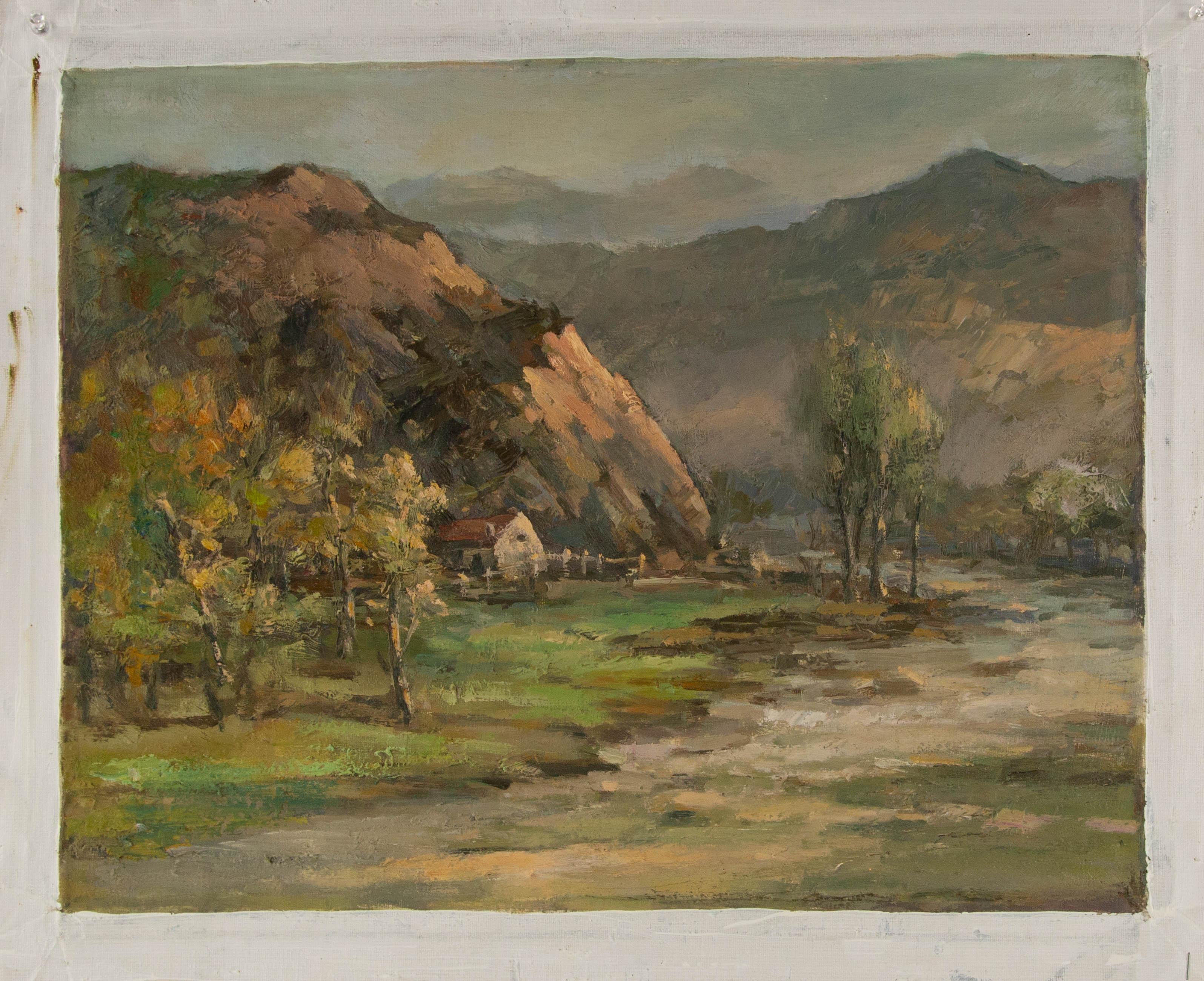 Guoqiang Ning Paesaggio Pittura ad olio originale 