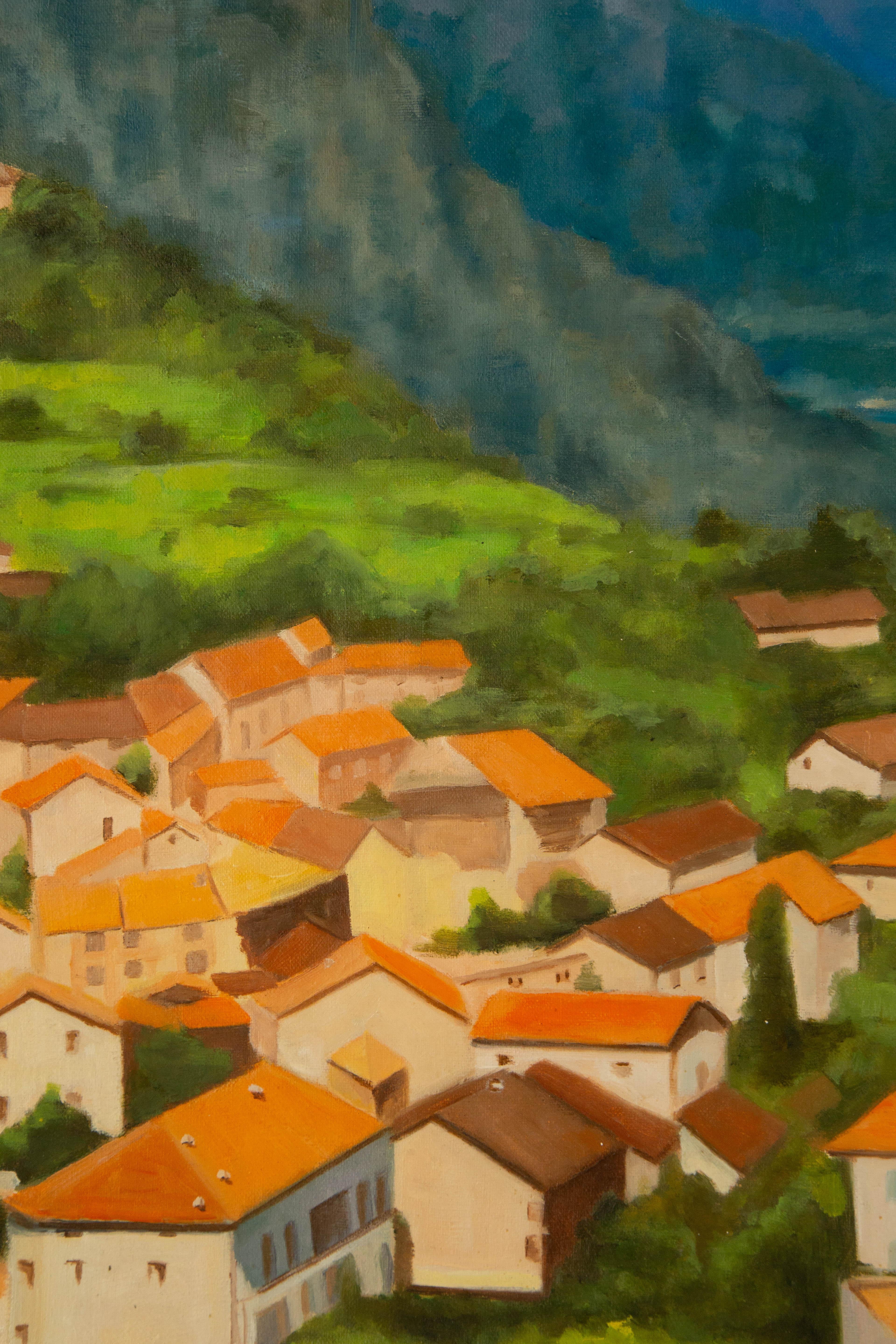 Guoqiang Ning Landschaft Original Ölgemälde 