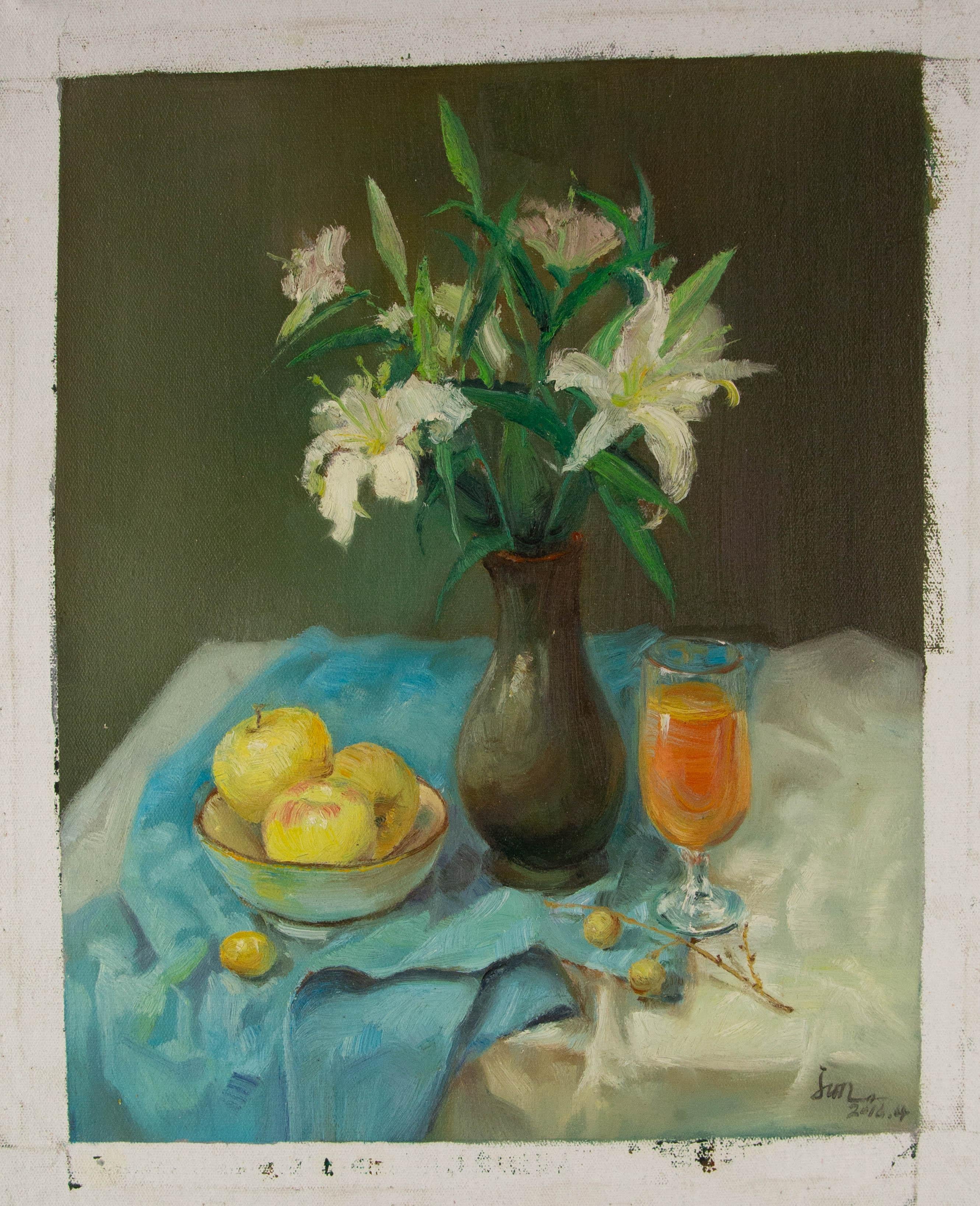 Guoqiang Ning Still Life Original Oil Painting 