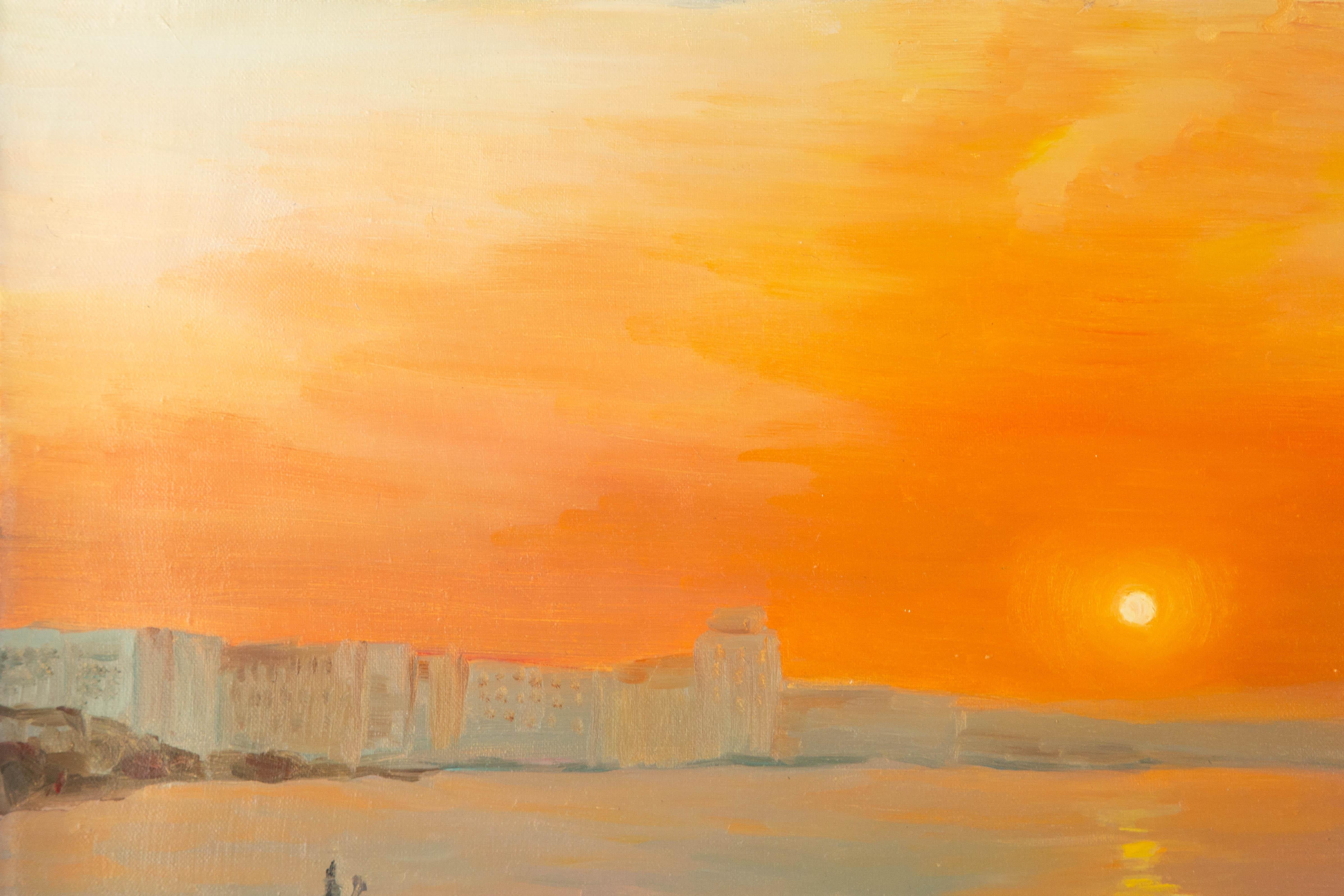 Guoqiang Ning Waterscape Original Oil On Canvas 