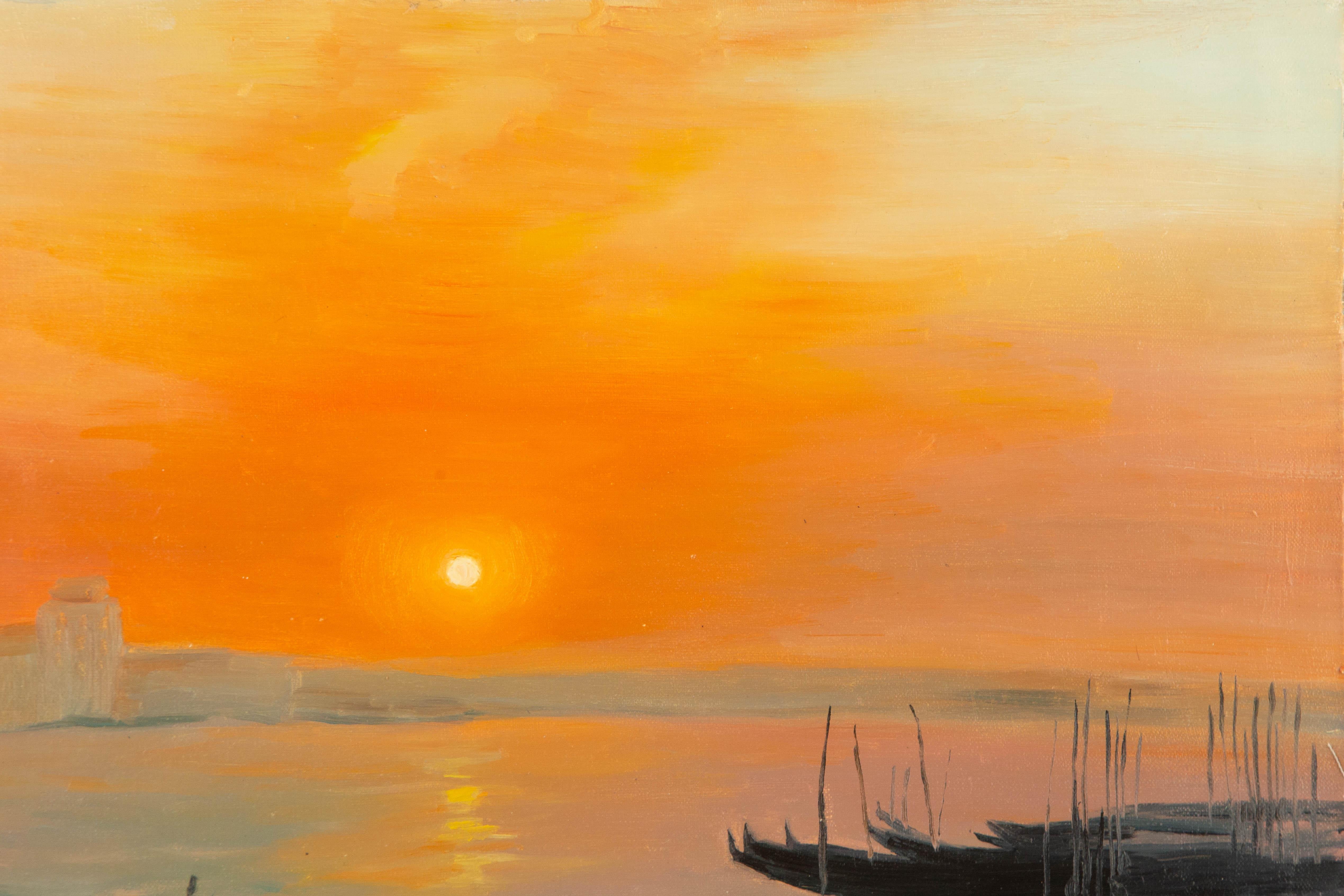 Guoqiang Ning Waterscape Original Oil On Canvas 