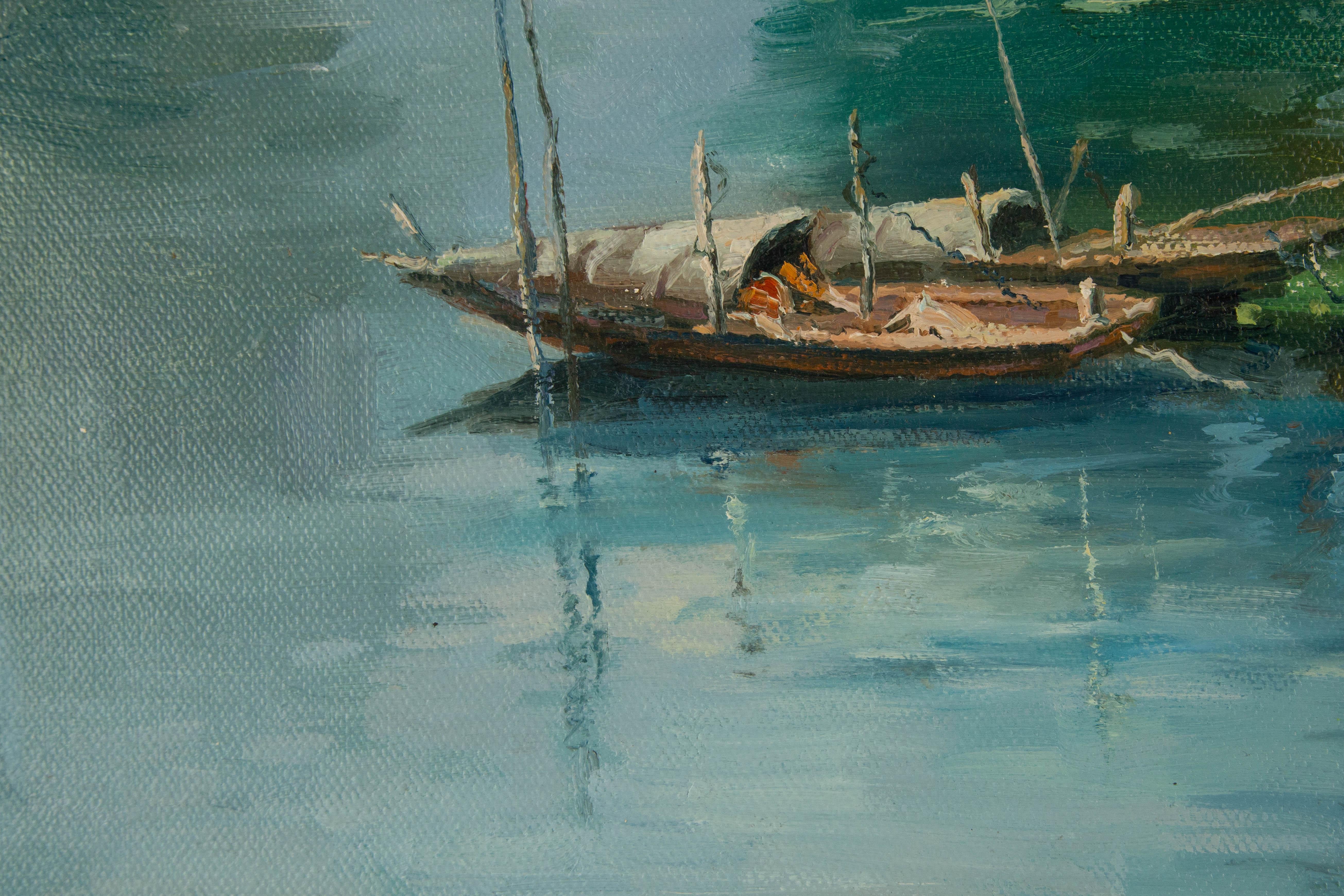 Guoqiang Ning Wasserlandschaft Original Ölgemälde 