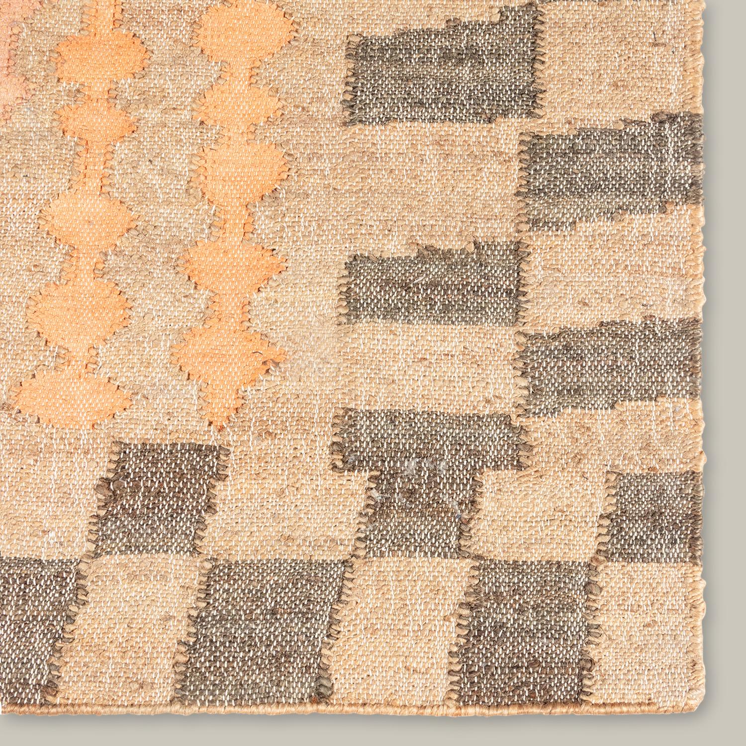 Gurara Palele Moderner, von der Kunst inspirierter Teppich von Christiane Lemieux (Handgewebt) im Angebot