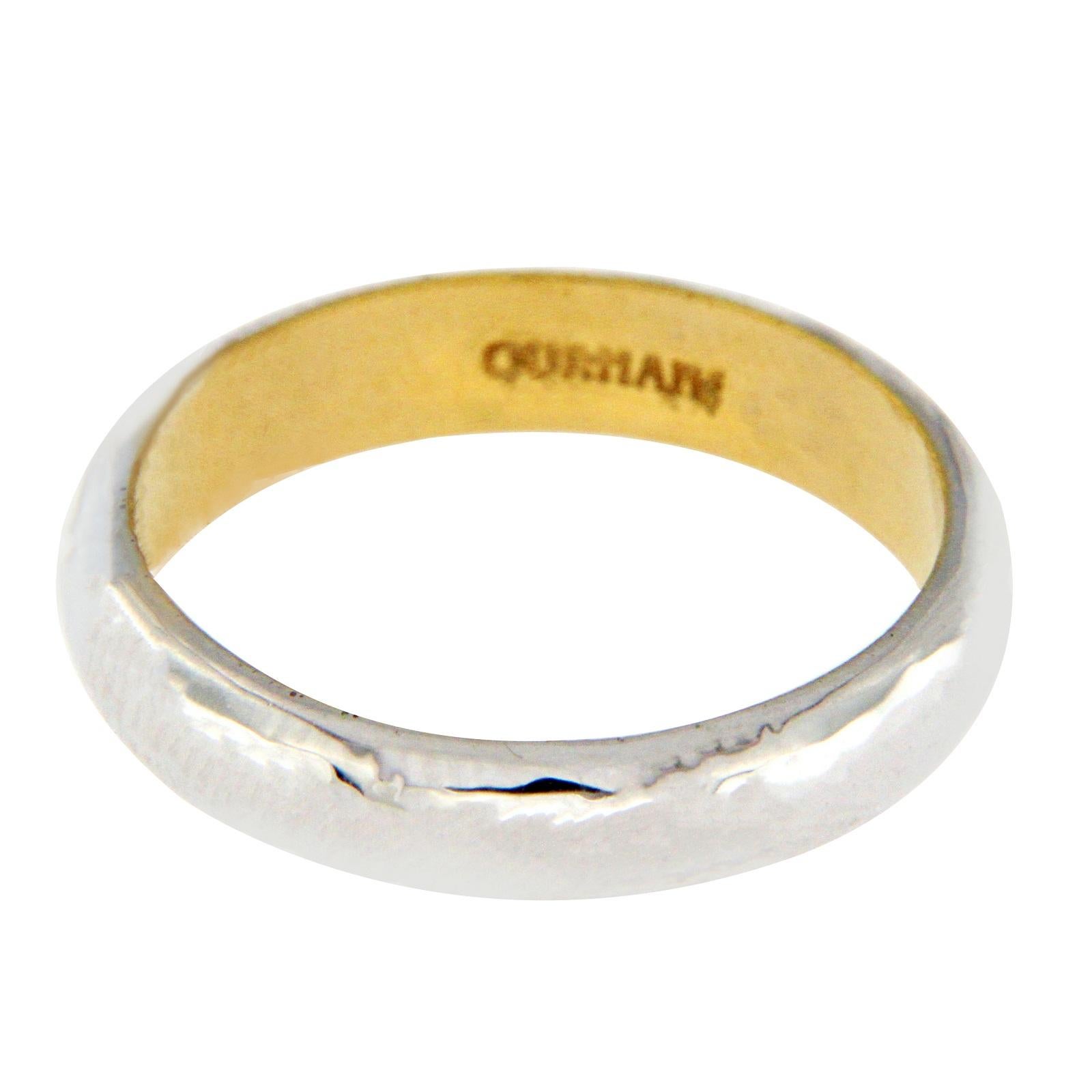 Gurhan 18 Karat White Gold and 24 Karat Yellow Gold Galahad Band Ring