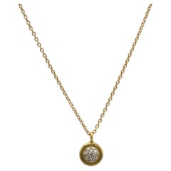 Gurhan 18 Karat Yellow Gold Natural Diamond Pendant Drop Chain Link Necklace
