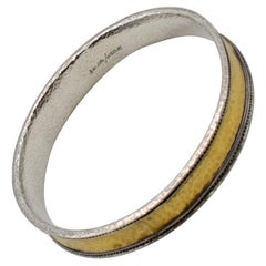 Gurhan 22 Karat and Sterling Silver Hammered Bangle Bracelet