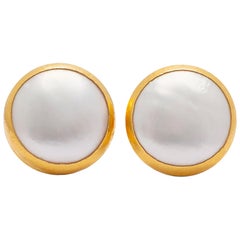 Gurhan 22 Karat Gold and Pearl Earrings