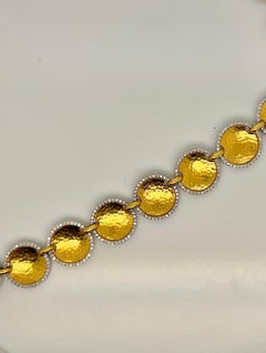 Gurhan 22k Gold Diamond Hammered Finish Necklace
