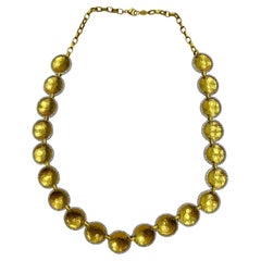 Gurhan 22k Gold Diamond Hammered Finish Necklace