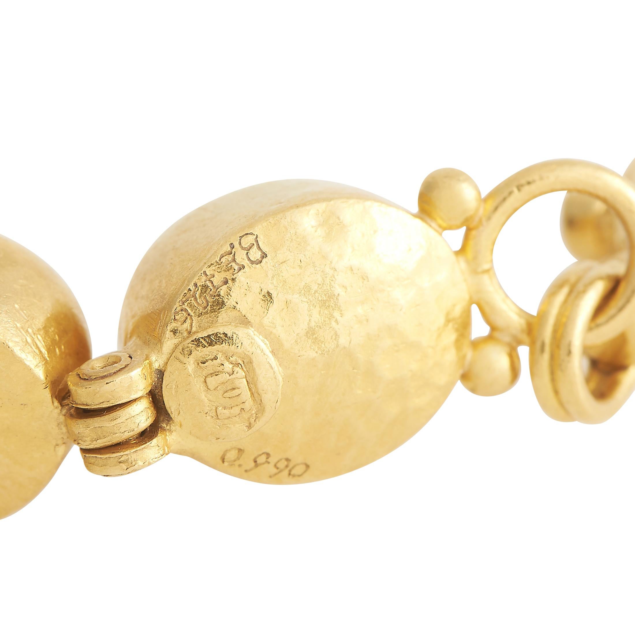 Women's Gurhan 22K Yellow Gold Diamond and Moonstone Bracelet