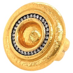 Gurhan 22k Yellow Gold Diamond Moon Beam Ring