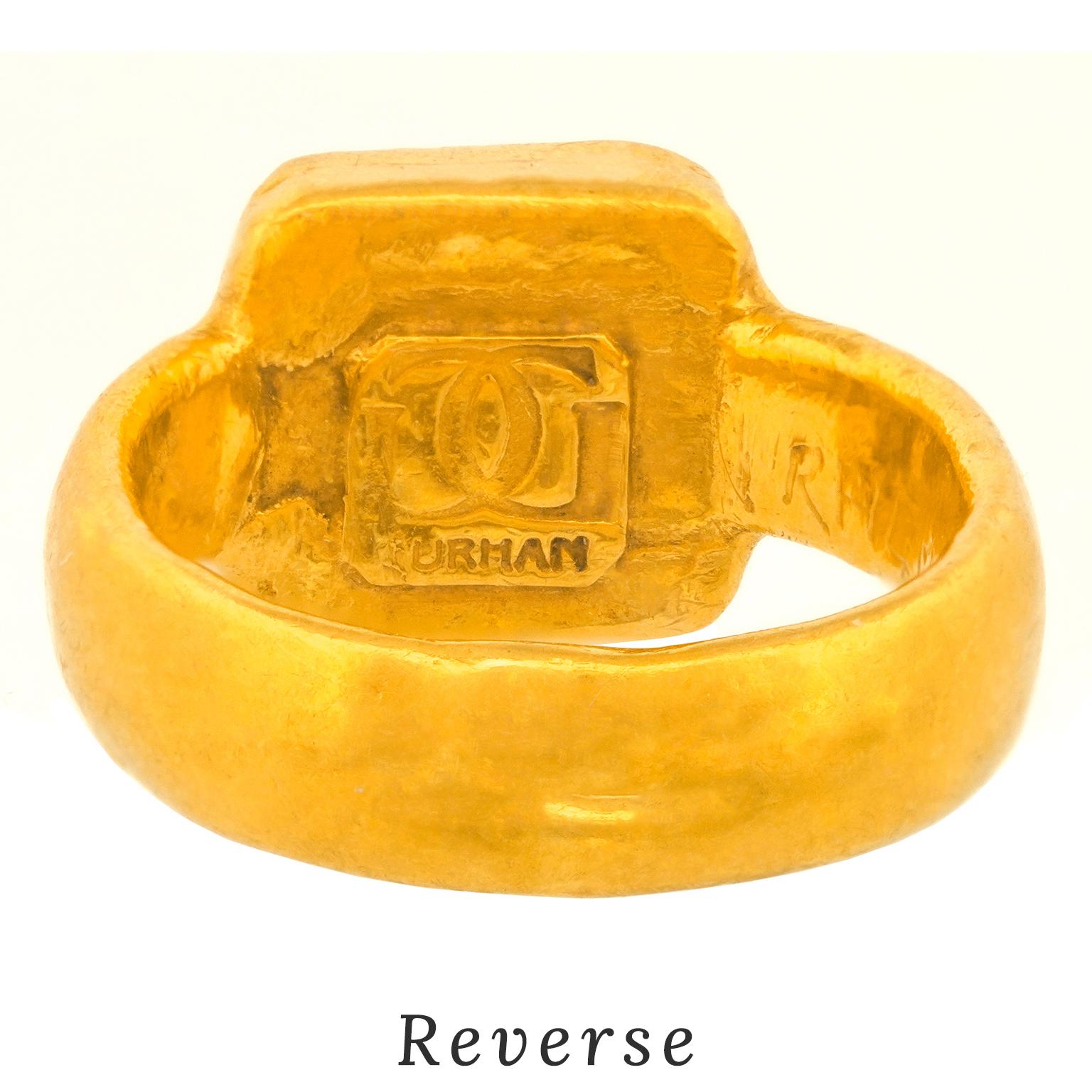 Gurhan 24 Carat Hand Hammered Gold Ring 5