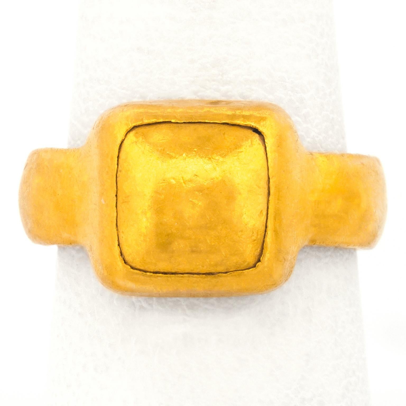 Gurhan 24 Carat Hand Hammered Gold Ring 6