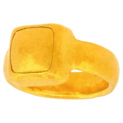 Gurhan 24 Carat Hand Hammered Gold Ring