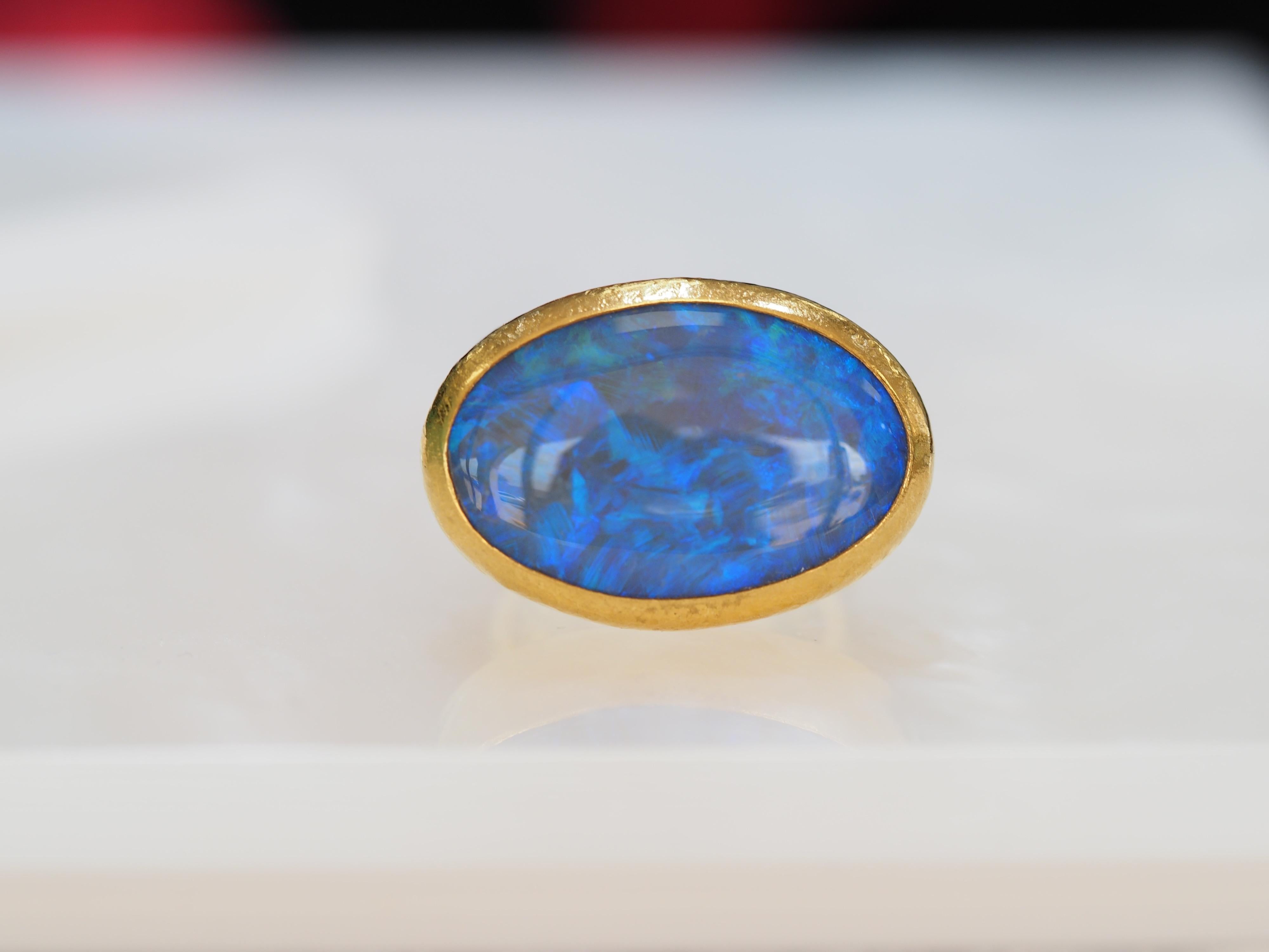 Artisan Gurhan 24 Karat Australian Opal Ring