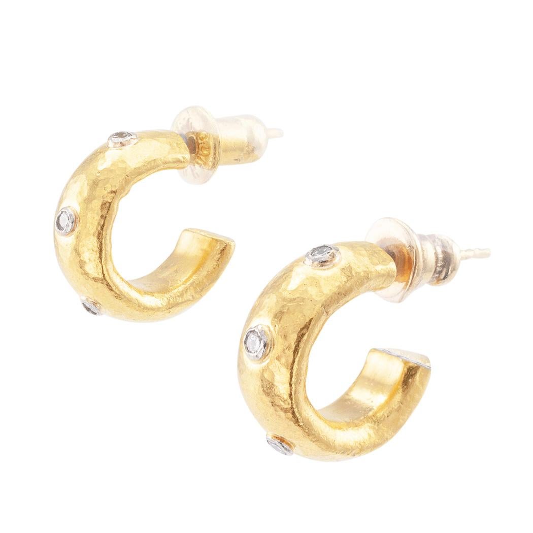 24 karat gold diamond earrings