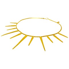 Gurhan 24 Karat Gold Sunray Necklace