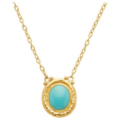 Gurhan 24 Karat Gold Turquoise Necklace