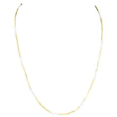Gurhan Collier stationnaire en or jaune martelé 24 carats avec perles de rocaille