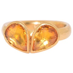 Gurhan 24 Karat Yellow Gold Citrine Ring