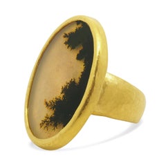 Gurhan 24 Karat Yellow Gold Dendritic Quartz Ring