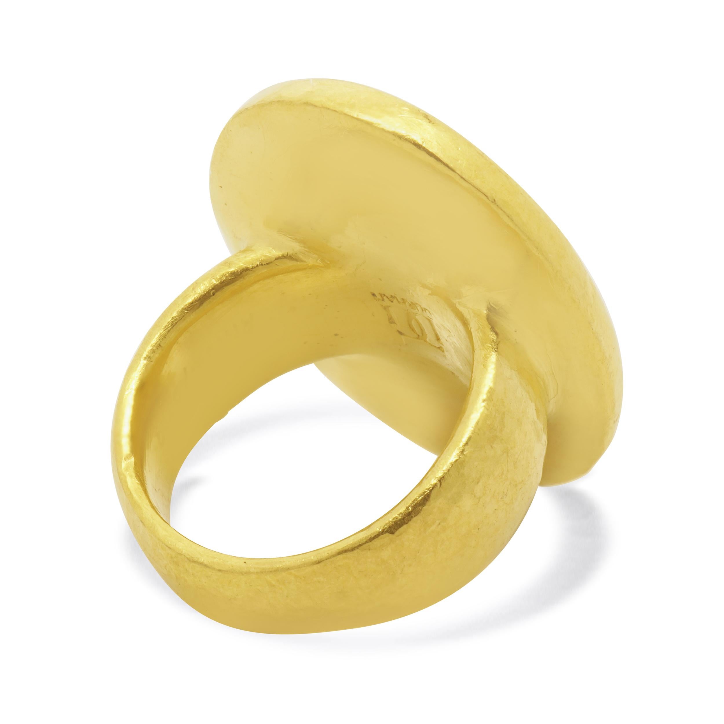 Gurhan 24 Karat Gelbgold Dendritischer Quarzring im Zustand „Hervorragend“ im Angebot in Scottsdale, AZ