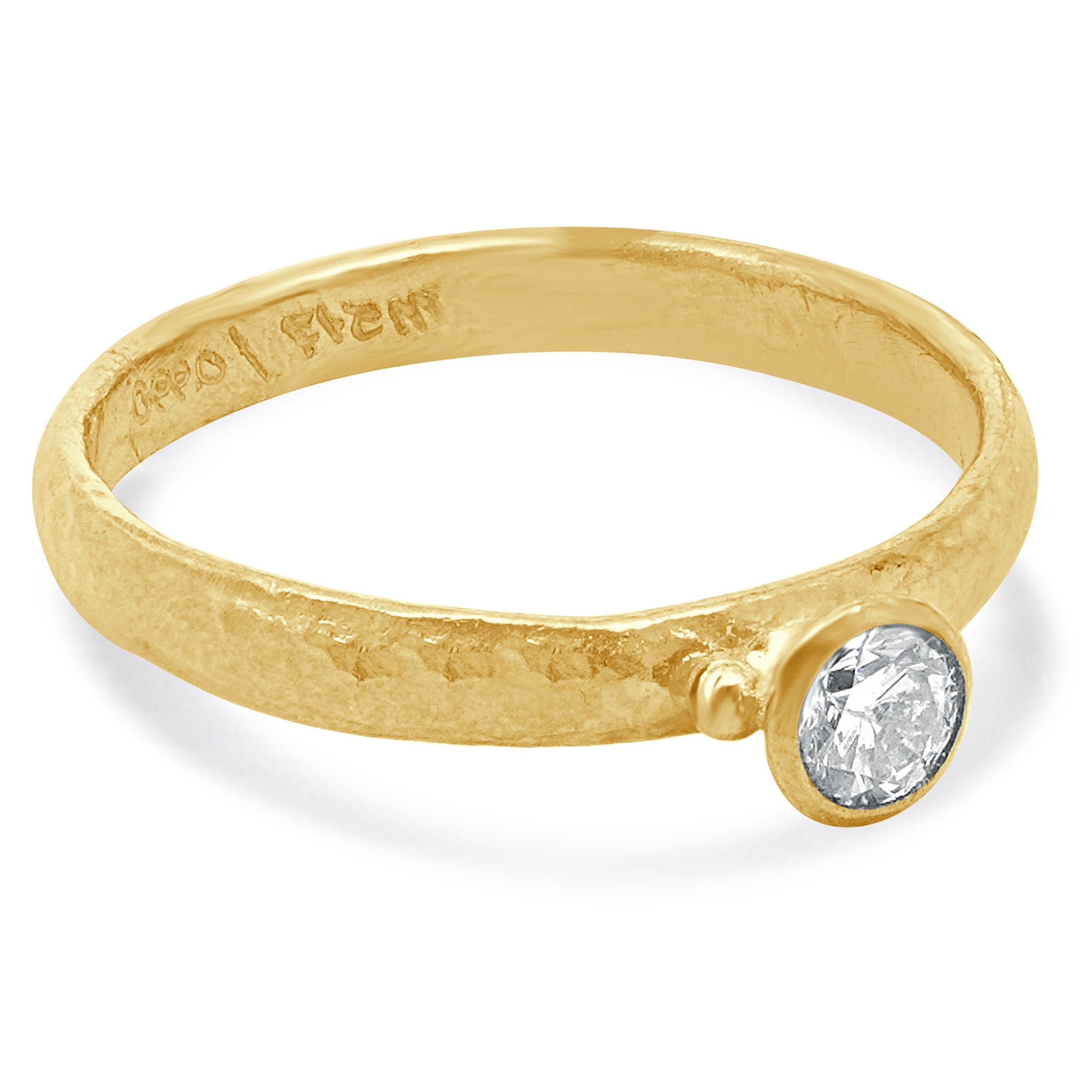 Taille ronde Gurhan Bague de collection prisme en or jaune 24 carats avec diamants en vente