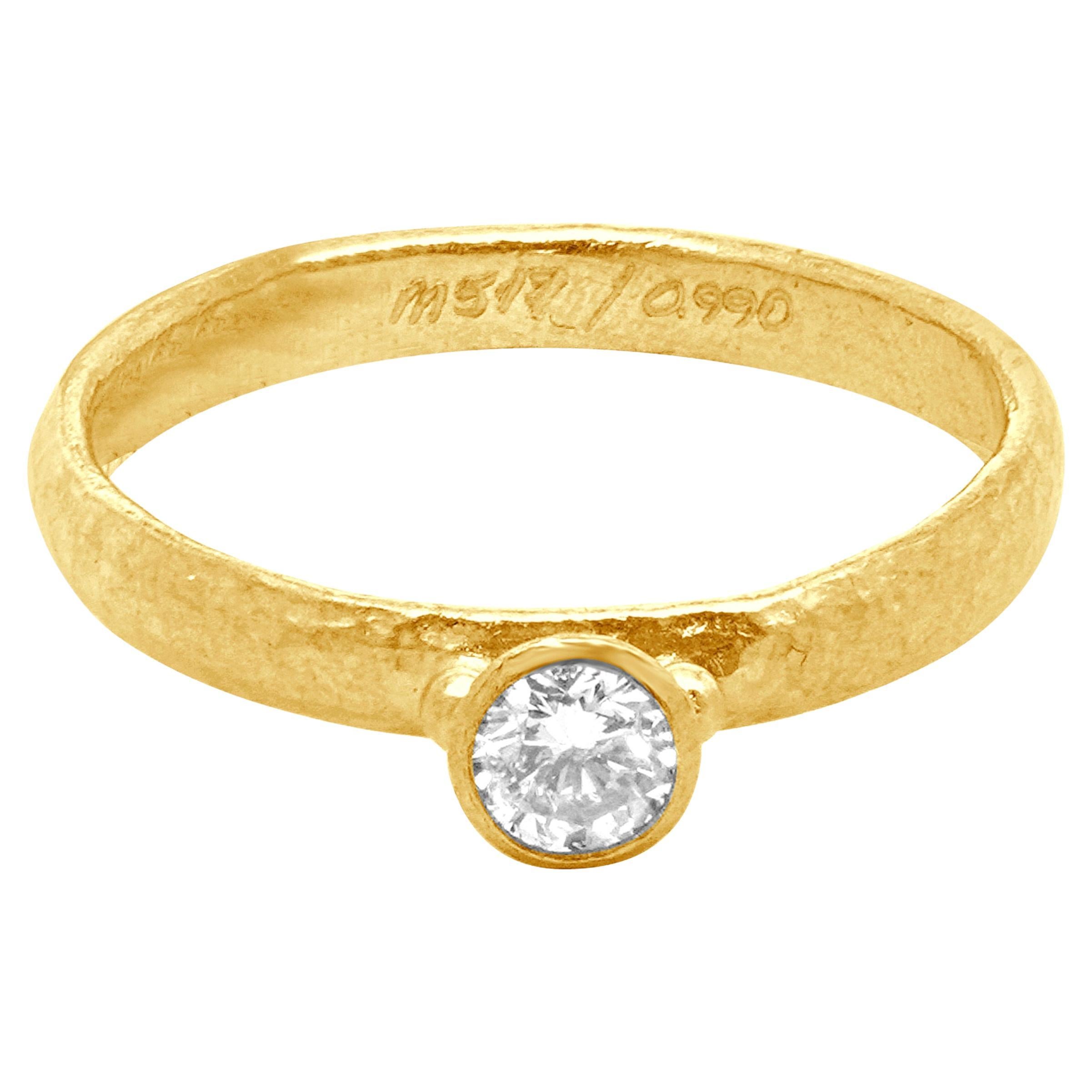 Gurhan Bague de collection prisme en or jaune 24 carats avec diamants en vente