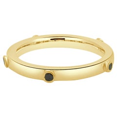 Gurhan 24 Karat Gelbgold Hoopla Schwarzer Diamantring