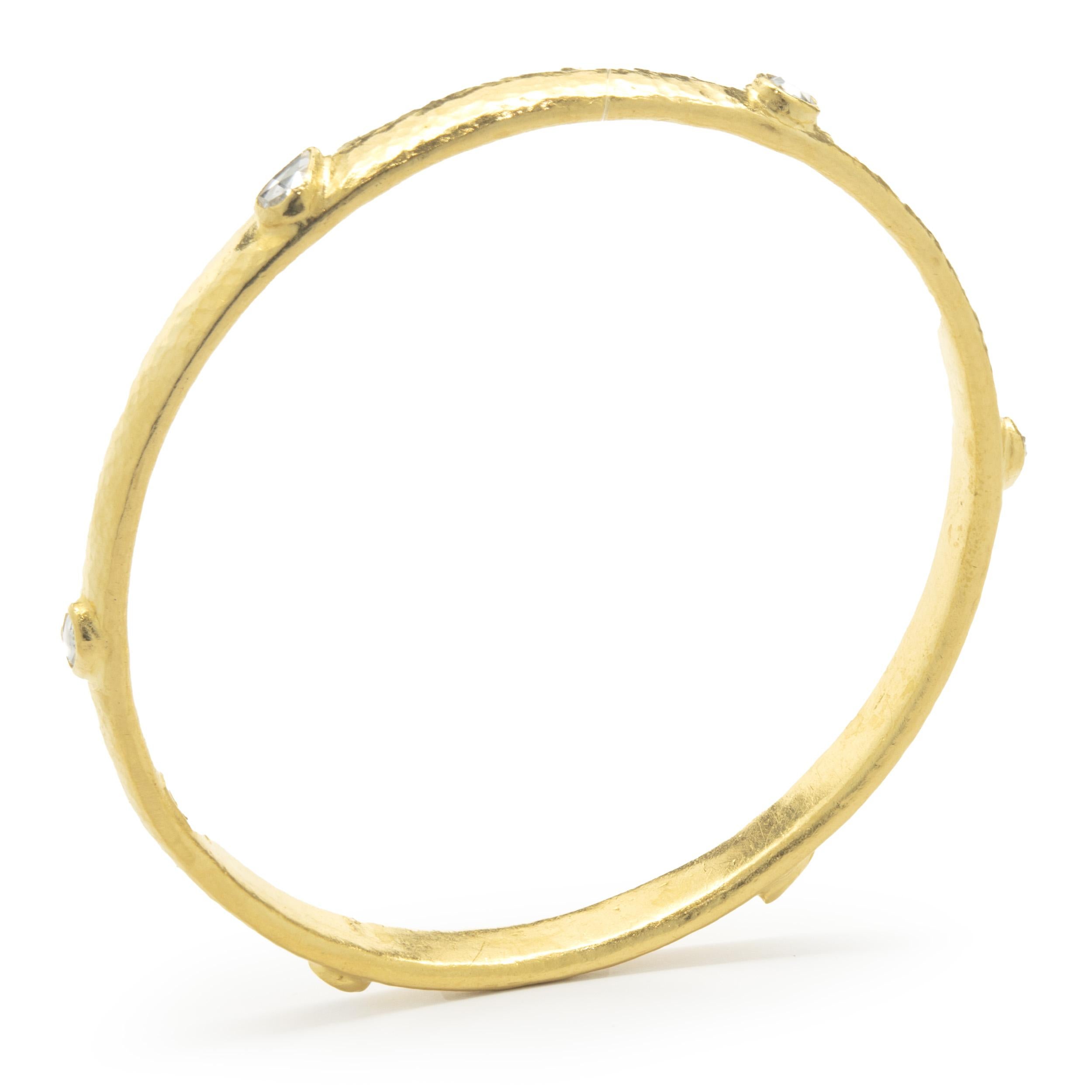 Gurhan 24 Karat Yellow Gold Multi Shape Diamond Bangle Bracelet In Excellent Condition In Scottsdale, AZ