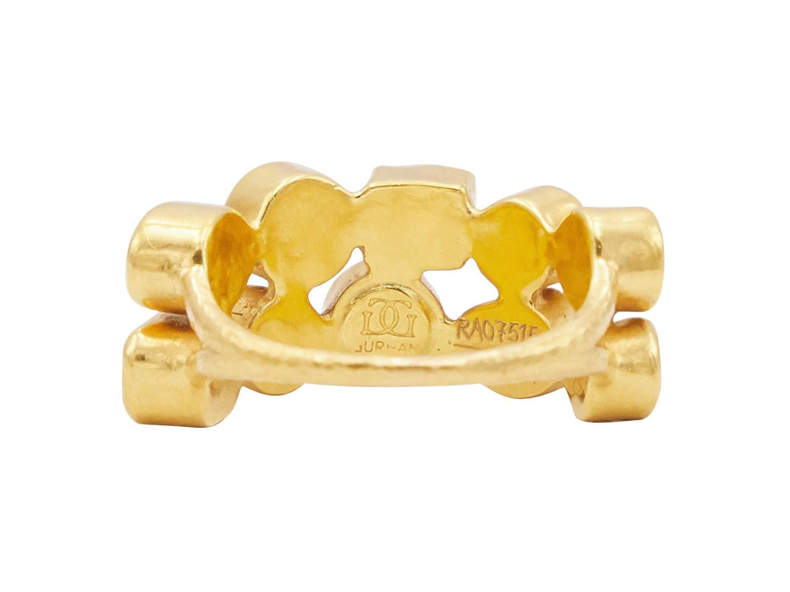 Round Cut GURHAN 24 Karat Yellow Gold Sapphire, Peridot, Topaz, Tourmaline, Tsavorite Ring For Sale