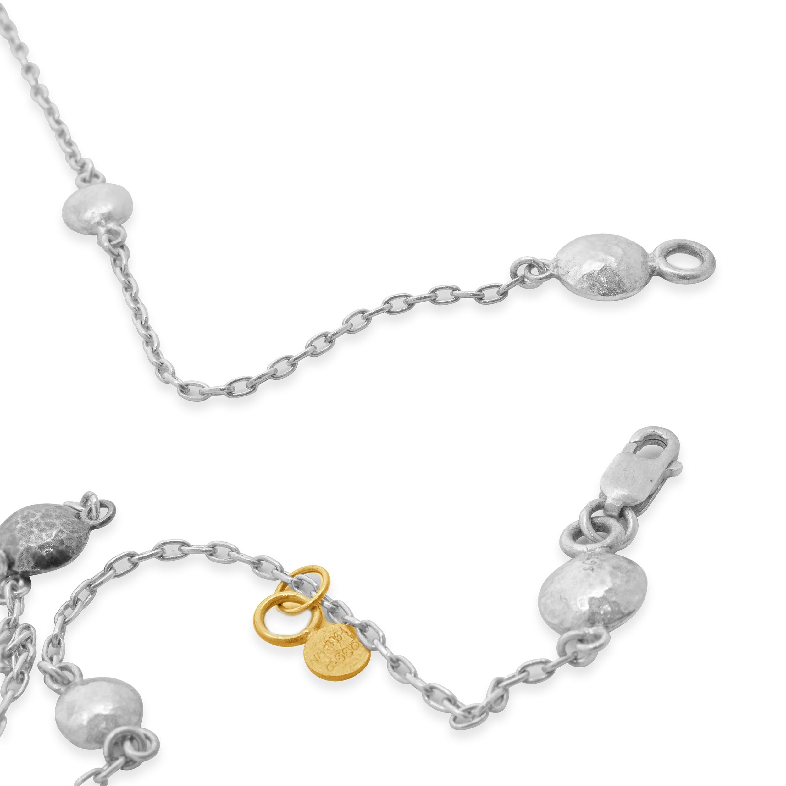 De las mujeres Gurhan Collar Estación de Bola de Oro Amarillo de 24 Kilates y Plata de Ley en venta