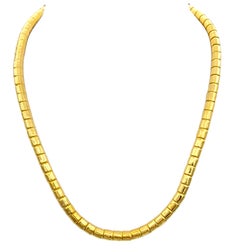 GURHAN Collier de perles martelées Vertigo de 5,5 mm en or jaune 24 carats avec diamants