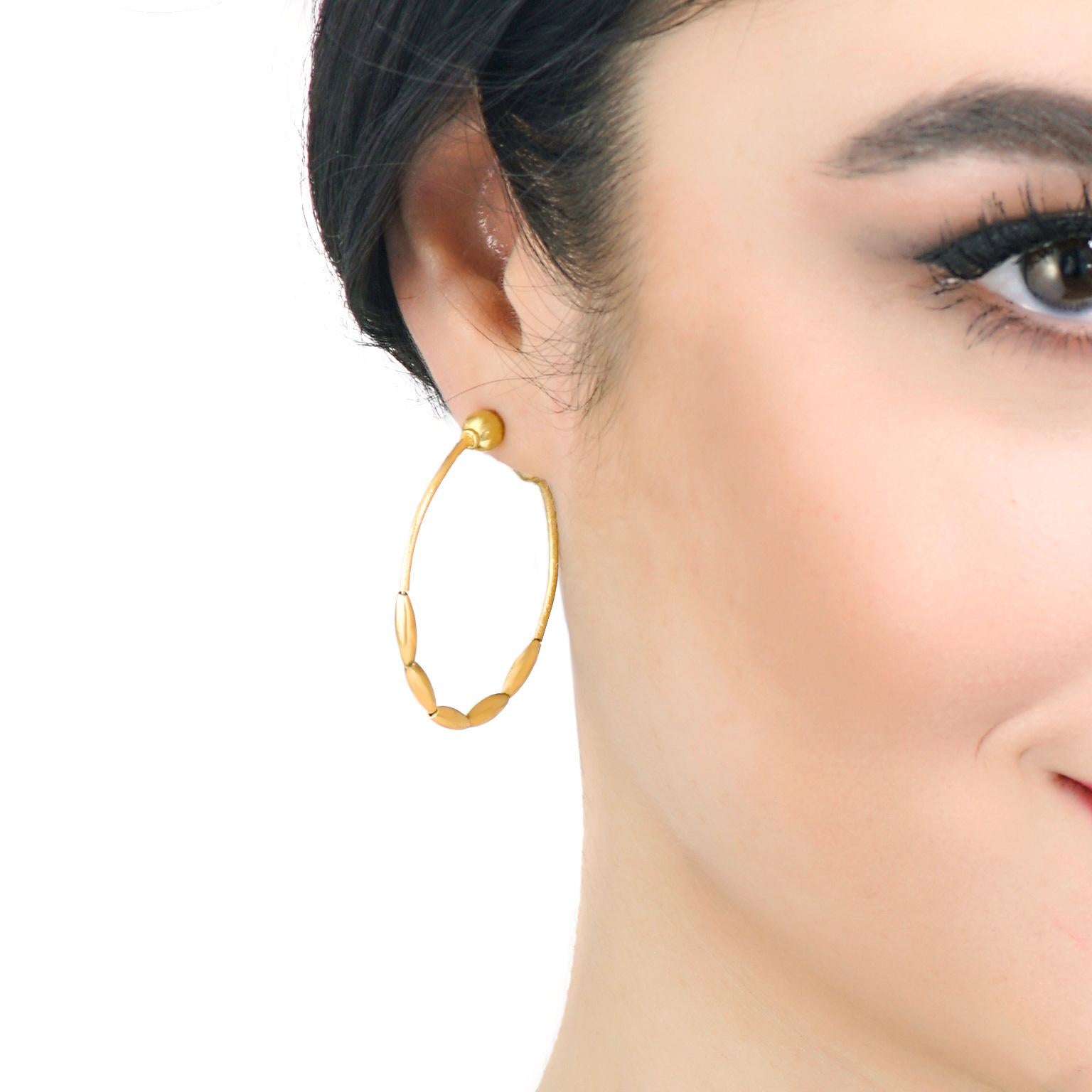 24 karat gold hoop earrings