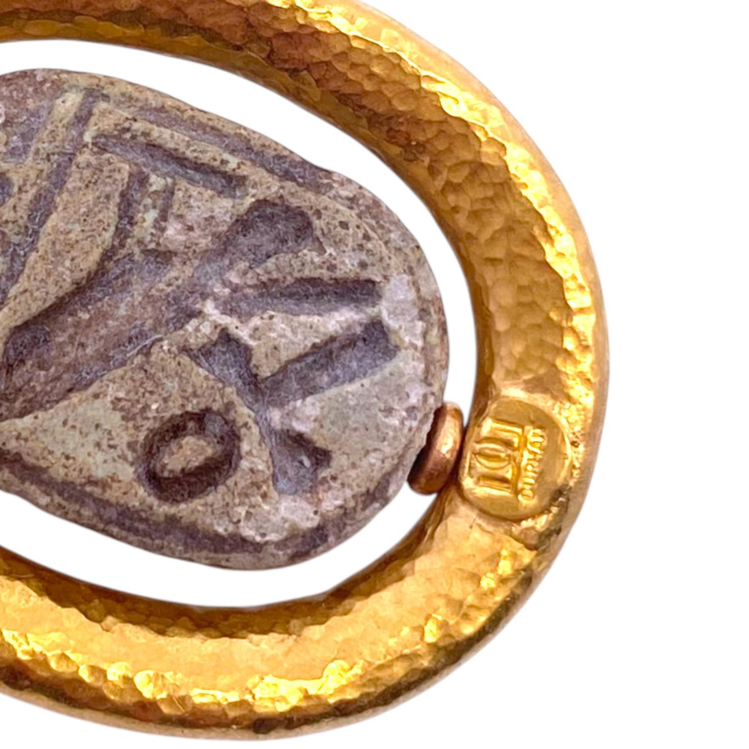 GURHAN 24K Gold Großer Skarabäus-Anhänger im Angebot 5