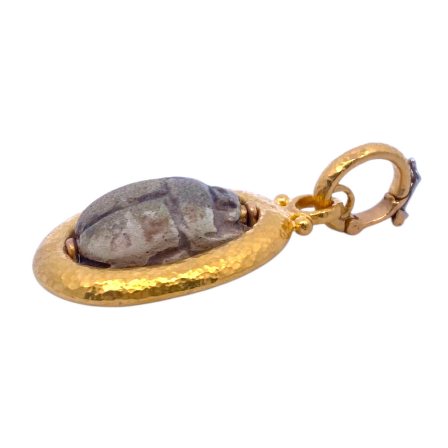 GURHAN 24K Gold Großer Skarabäus-Anhänger (Neuägyptisch) im Angebot