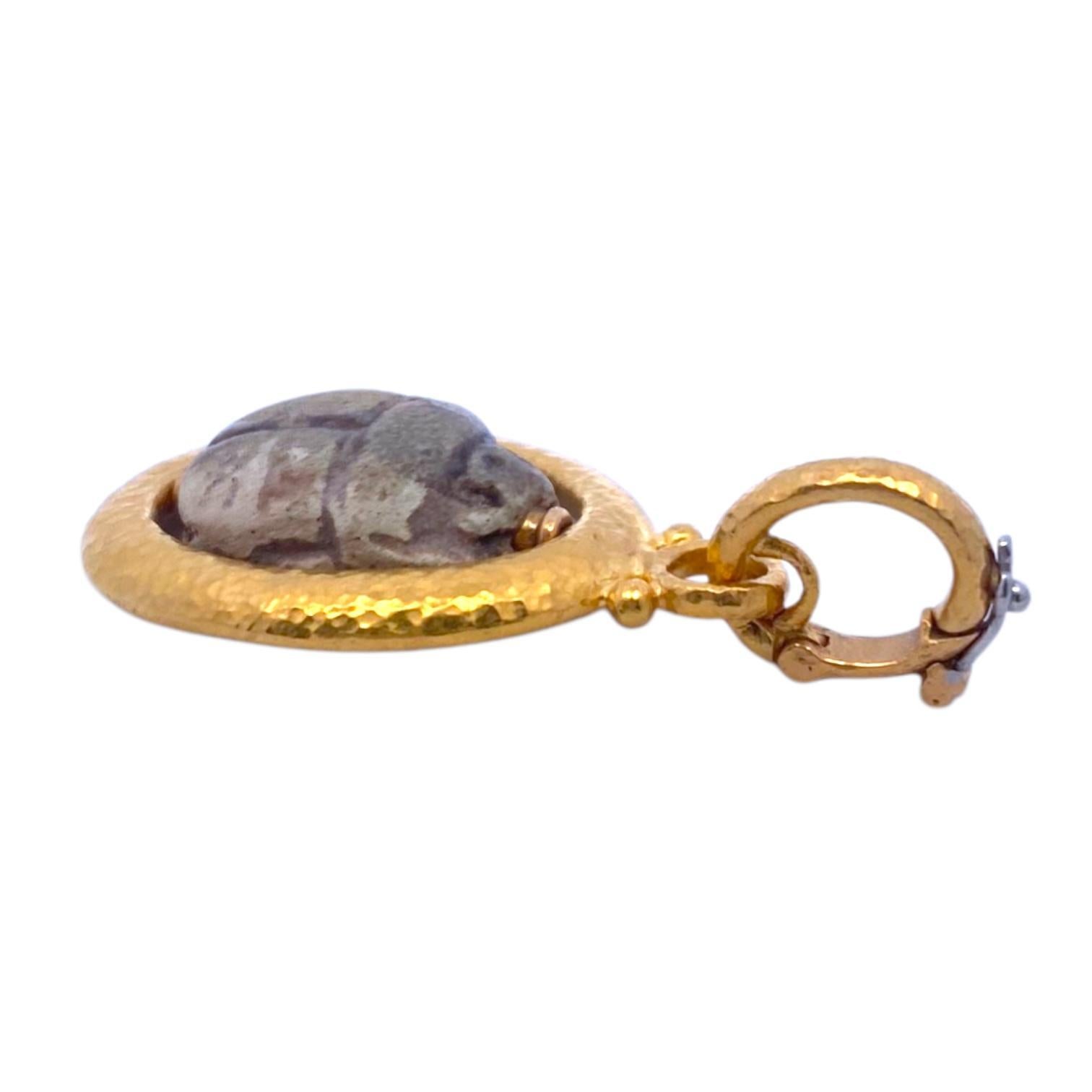 GURHAN 24K Gold Großer Skarabäus-Anhänger im Zustand „Hervorragend“ im Angebot in Henderson, NV