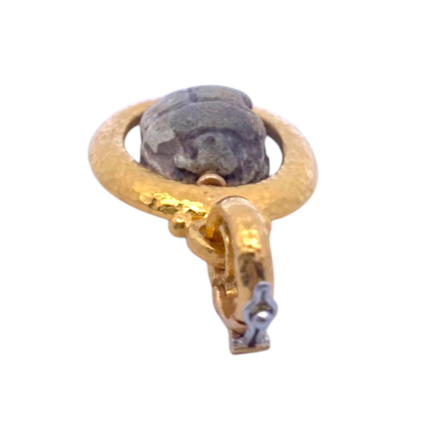 GURHAN 24K Gold Großer Skarabäus-Anhänger für Damen oder Herren im Angebot