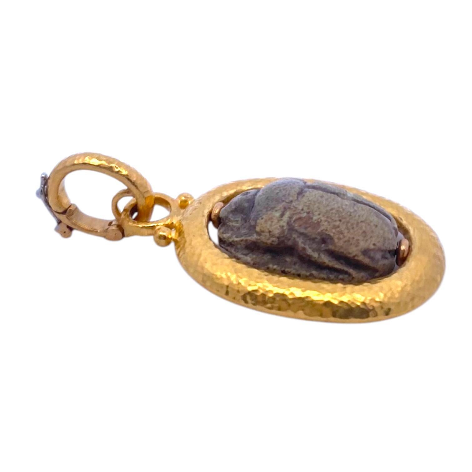 GURHAN 24K Gold Großer Skarabäus-Anhänger im Angebot 2