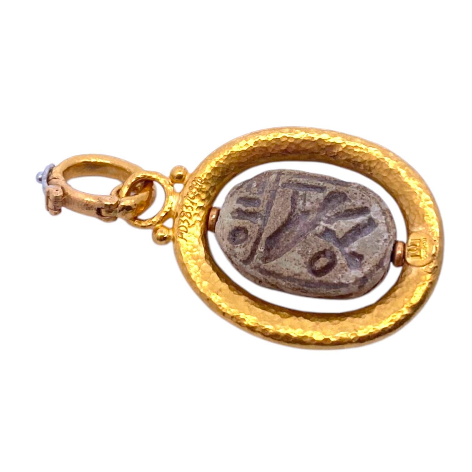 GURHAN 24K Gold Großer Skarabäus-Anhänger im Angebot 3