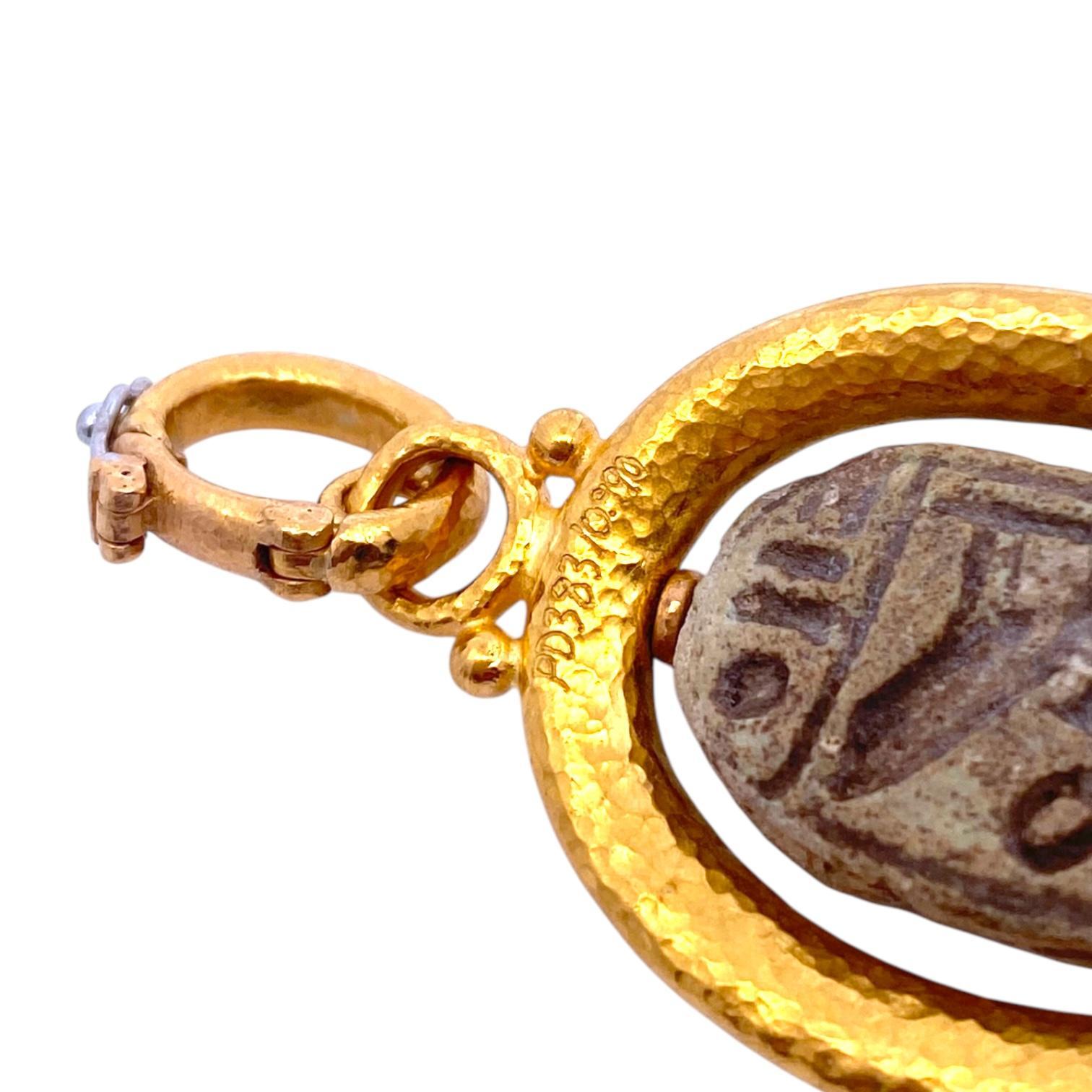 GURHAN 24K Gold Großer Skarabäus-Anhänger im Angebot 4