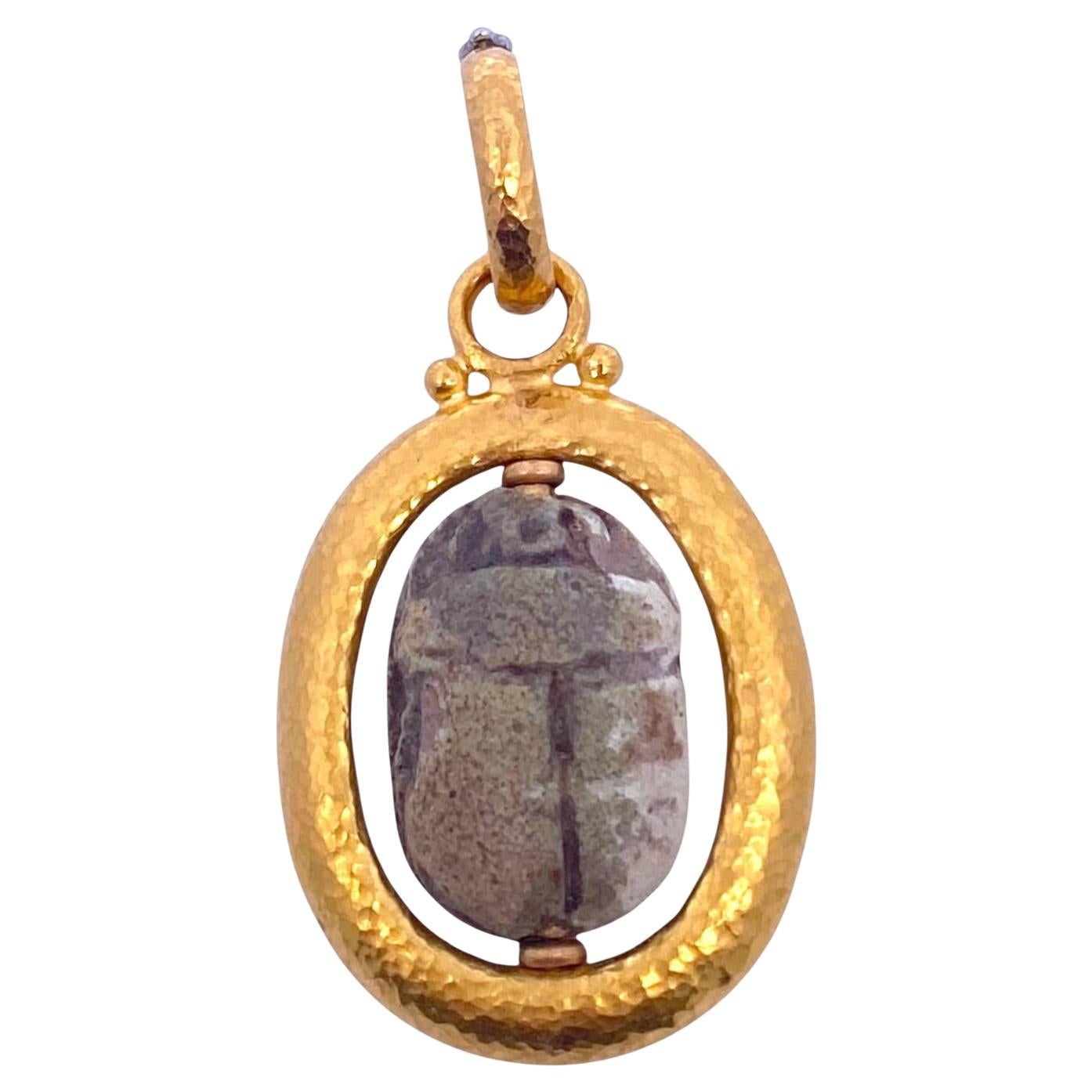 GURHAN 24K Gold Large Scarab Pendant