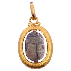 GURHAN 24K Gold Large Scarab Pendant