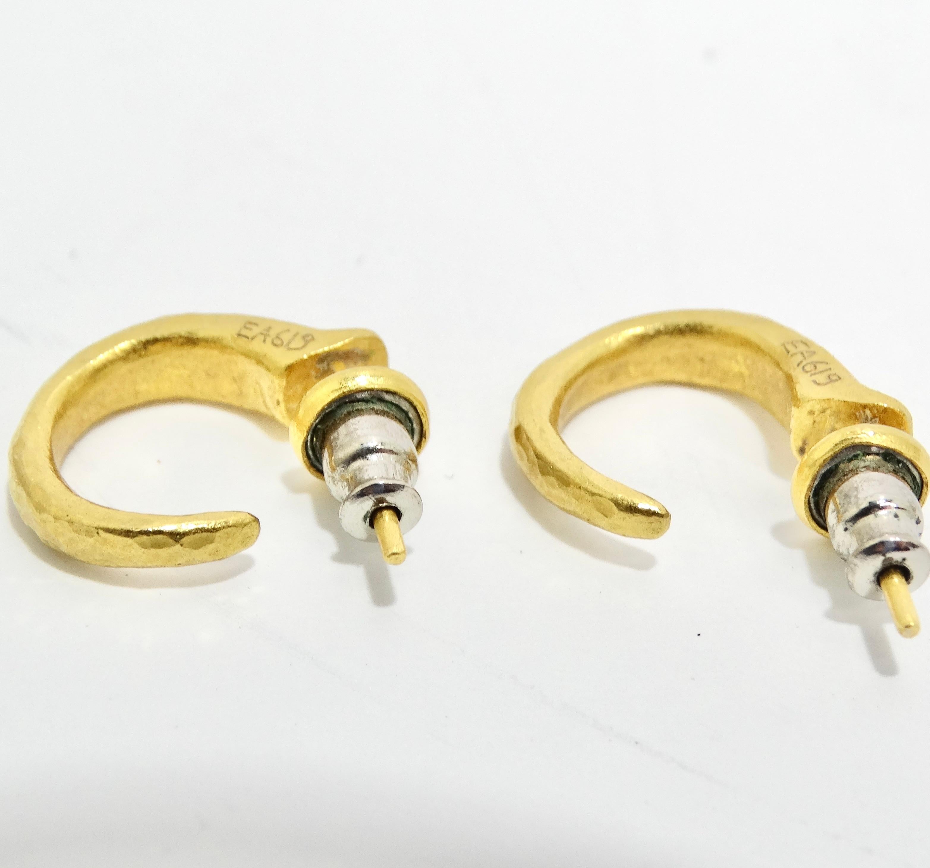 Gurhan 24k Gold Thor Hoop Earrings In Excellent Condition For Sale In Scottsdale, AZ