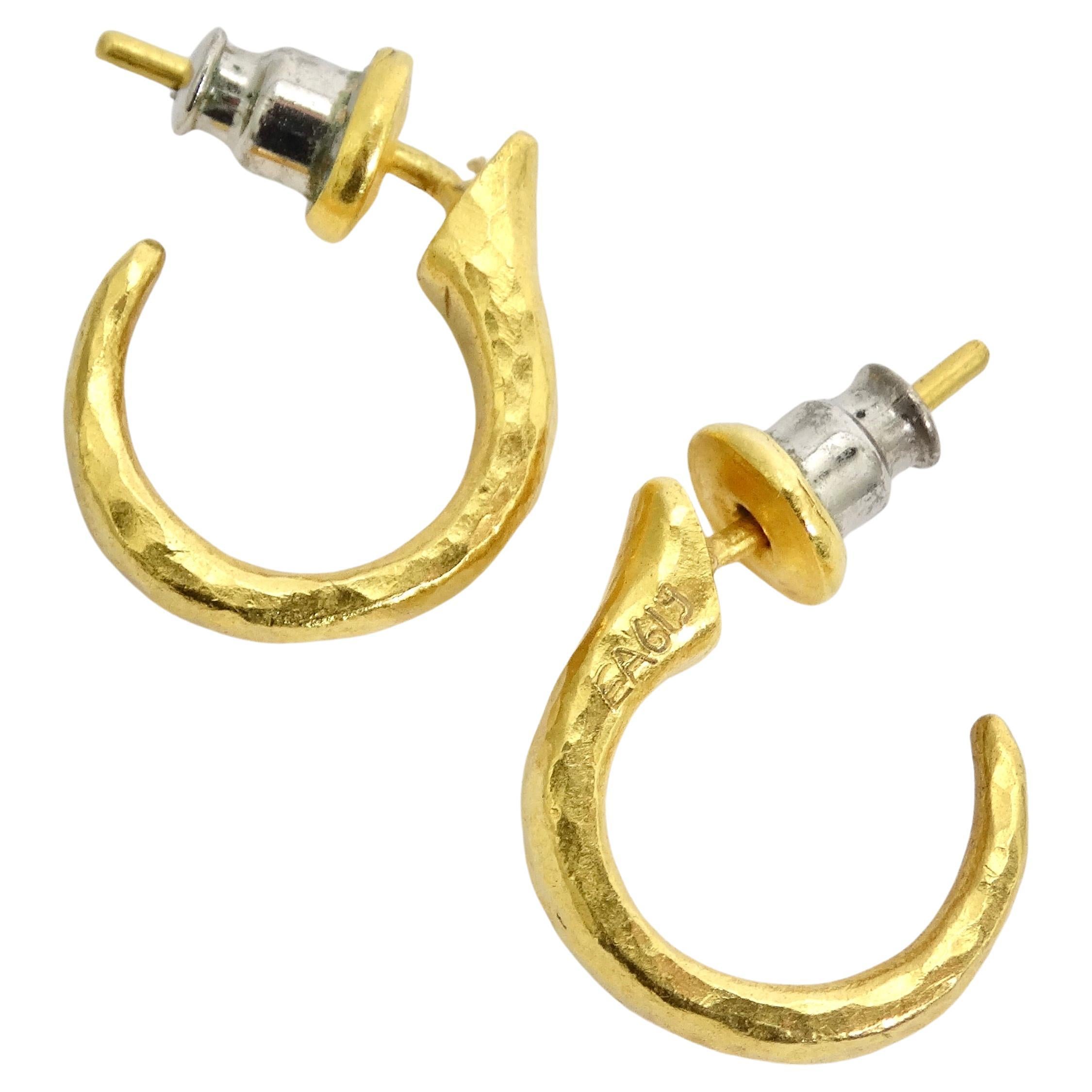 Gurhan 24k Gold Thor Hoop Earrings For Sale