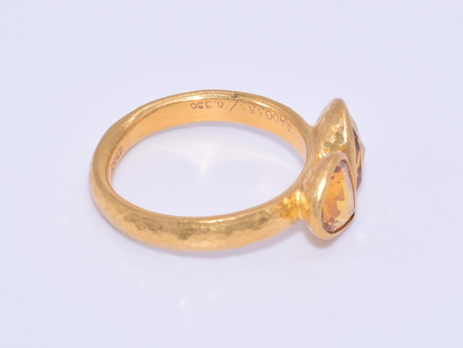 Gurhan 24 Karat Yellow Gold Citrine Ring In Good Condition In New York, NY
